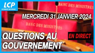 Questions au Gouvernement à lAssemblée nationale  31012024 [upl. by Duyne]