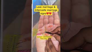 Love marriage amp Intercaste marriage signline in palmhand hastharekha love life 9907355393 [upl. by Lamak]