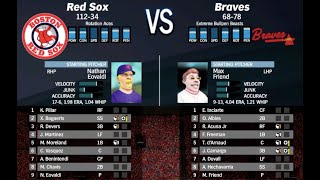 Super Mega Baseball 3 Season  Boston Red Sox  Game 2 at Atlanta Ep 147 [upl. by Yderf415]