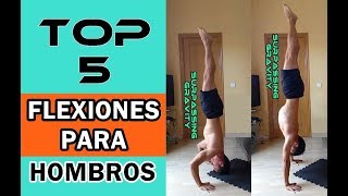 TOP 5 Flexiones para Hombros [upl. by Aierbma]