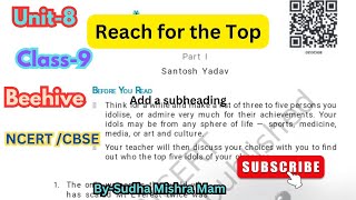 Class9  7Reach for the Top  Beehive NCERTCBSEBySudha Mishra Mam [upl. by Ahmad]