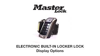 Master Lock 3685 Electronic BuiltIn Locker Lock Display Options [upl. by Batholomew36]