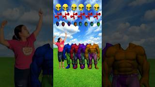 blue red purple amp yellow hulk vs Me correct head Matching New game Magical video viral vfx [upl. by Skrap169]