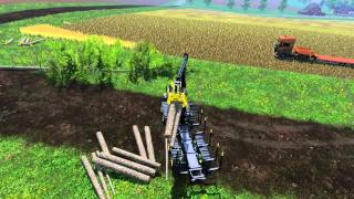 farming simulator 2015 logging with logging machinery [upl. by Anattar660]