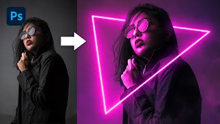 Neon Light Effect Photoshop Tutorial [upl. by Marshal]