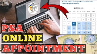 PSA ONLINE APPOINTMENT BOOKING 2023  PSA BIRTH CERTIFICATE [upl. by Dixie851]