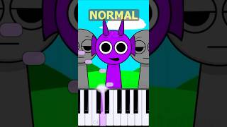 Durple Theme Incredibox Sprunki  Normal Vs Horror on piano [upl. by Lyris]