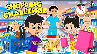 gattu or chinki ka shopping challenge Who Will Win  gattu vs chinki  cartoon kiddo Toons Hindi [upl. by Ambrogio]