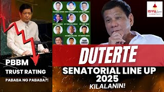 HETO NA 2025 DUTERTE SENATORIAL SLATE malapit nang mabuoPBBM pinagkakatiwalaan pa ba ng mga pinoy [upl. by Sirraf]