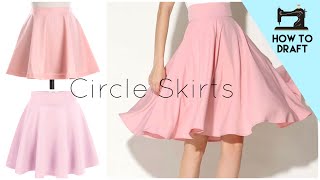 Easy Drafting Full Circle Skirt Pattern  Skater Skirts  How to Make Circle Skirt [upl. by Vasili]