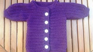 Babyjacke häkeln  Anleitung Strickjacke  Teil 4 Vernähen mit Untertitel by BerlinCrochet [upl. by Aynotak453]