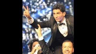 لحظة اعلان فوز الفنان محمد عساف بلقب  arab idol  في مدينة الخليل [upl. by Nagap]