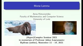 Anna Kimaczynska Morse Lemma [upl. by Leonore]