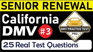 DMV Senior Written Test 2024  DMV Senior Renewal Test California  DMV Written Test 2024 California [upl. by Narahs]