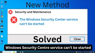 windows security center service cannot be started  windows security center service cant be started [upl. by Allekram]