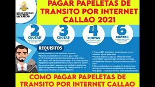 COMO PAGAR PAPELETAS DE TRANSITO DEL CALLAO POR INTERNET  COMO PAGAR PAPELETAS DE TRANSITO CALLAO [upl. by Botzow]