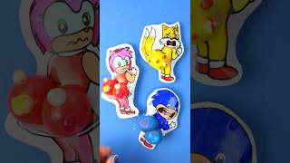 SHIN SONIC TAPES  AMY Rose Pop The Pimples 🍑 Paper Squishy Surgery Handmade [upl. by Llemar]