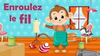 Enroulez le fil  Comptine avec gestes pour enfants et bébés avec les paroles [upl. by Emmerie96]