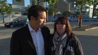 RMR Rick and Jann Arden on the CN Tower Edgewalk [upl. by Icnan]