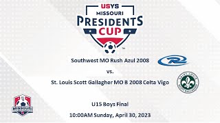 USYS Missouri Presidents Cup U15 Boys Final [upl. by Ocnarf]