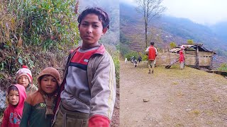 I am herding goat with my Siblings  Adhiraj helping parents in villageSanjipjina [upl. by Gibe]