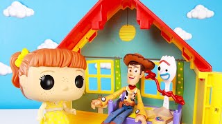 Gabby Gabby Sleepover Party In Real Life with Toy Story 4 Woody [upl. by Heer634]