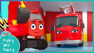 🚒 Fire Station Face Lift  Digley and Dazey  Kids Construction Truck Cartoons [upl. by Ambrogino659]