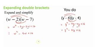 Expanding double brackets lesson [upl. by Fredela]