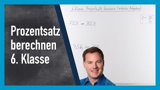 6 Klasse Prozentsatz berechnen Einfache Aufgaben [upl. by Namrehs]