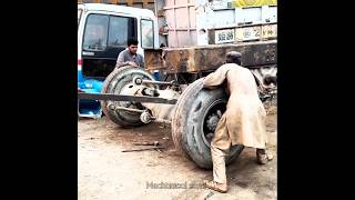 Truck back tyre attach to body truck [upl. by Sidnac]