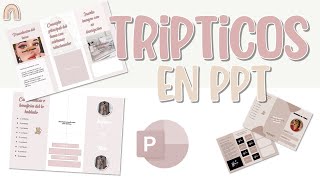 COMO HACER UN TRIPTICO EN POWERPOINT  FACIL  PLANTILLAS [upl. by Rannug]