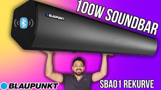 Blaupunkt SBA01 REKURVE 100W Wireless Soundbar  best 100w bluetooth soundbar [upl. by Sindee]