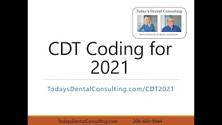 Dental Procedure Codes 2021 [upl. by Rora919]