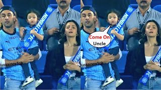 Raha Kapoor Enjoying Football Match with Mom Alia Bhatt and Ranbir Kapoor in stadium [upl. by Nee236]