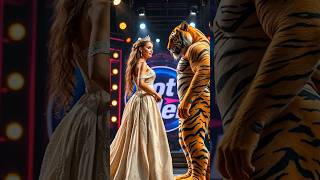 A QUEEN FUSES WITH A TIGER ON AGT americagottalent magic talent [upl. by Ellehsram]