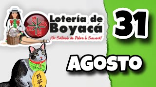 Resultado LOTERIA DE BOYACA Sabado 31 de Agosto de 2024 [upl. by Hedges794]