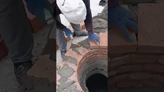 Sewage well wall masonry process [upl. by Orsay]