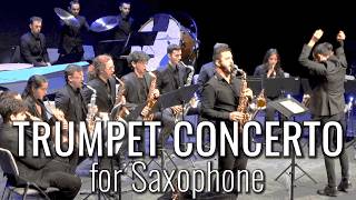 Arutiunian Trumpet Concerto for Saxophone Ensemble [upl. by Rudolfo]