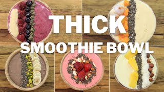 Thick Smoothie Bowl  5 Easy amp Healthy Recipes [upl. by Zerat11]