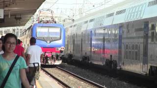 Pisa Centrale HDTrenitalia E464 no464651Vivalto twindeck arrives for La Spezia Centrale [upl. by Avner323]