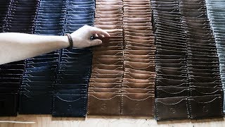 Making 500 Leather Wallets By Hand [upl. by Elia]