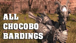 FFXIV All Chocobo Bardings ARRSHB [upl. by Atem]