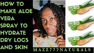 How to make Aloe Vera Spray to Hydrate dry Locs and skin [upl. by Shafer]