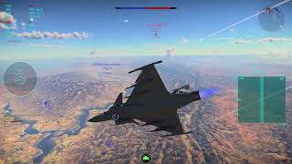 Gripen vs F16C dogfight featuring a fun ruining Yak 141 [upl. by Llemij]