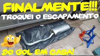 Como trocar o escapamento abafador em casa A reforma do Gol G3 2003 projeto Gol G596 [upl. by Aivata]