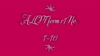 ALCPT form r1 No 1 until 10 [upl. by Anelyak]