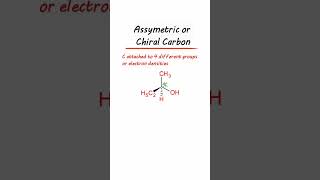 😍Asymmetric or Chiral Carbon 😉 chemclasses  shorts  youtubeshorts [upl. by Hatfield396]