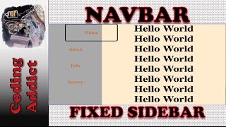 Navbar  Fixed Sidebar [upl. by Hort]