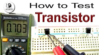 How to test Transistor with Digital Multimeter Identify base emitter collector amp PNP NPN transistor [upl. by Repinuj]