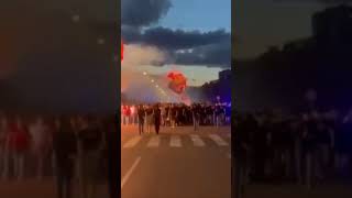 Red Star Belgrade basketball against Baskonia ultras redstarbelgrade [upl. by Haidabo]